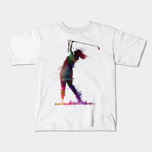 golf player sport art #golf #sport Kids T-Shirt